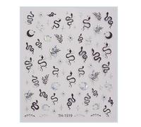 1 hoja/paquete de calcomanías de uñas de año nuevo chino para mujeres y niñas, decoración de manicura, diseños de festivales, patrón tradicional