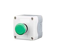 1 Hole Push Button Switch Con-trol Box, Self Reset Green Mushroom Head Start Stop Pushbutton Station for Electrical DIY