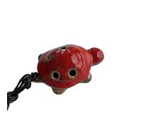 1 horno de Ocarina de tortuga pequeña, Ocarina de 6 agujeros (Color : Red)