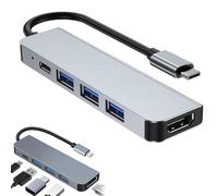 1 Hub USB C, Multi USB, adaptador C, Hdmi 4k Pd 100w Charge, Multi Data Ports 5 en 1 Dock, Hub Adaptador Multiport Compatible