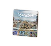 1 imán cuadrado de Barcelona, España, ciudad, viajes, vacaciones, nevera, magnético, viajes, vacaciones, familia, amigos, mujeres y hombres, #82326