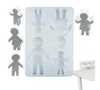 1 * In Silicone Per Famiglia Per Resina Epossidica - In Per,Forma Per Colata Familiare,Stampo In Silicone Riutilizzabile Per Cemento Resina - Progetti Creativi Candela