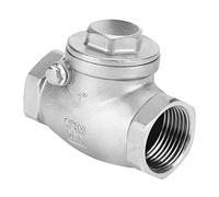 1 Inch Female Swing Check Valve, 304 Stainless Steel Non Return One Way Horizontal Check Valve for Most Pipeline System, 8 * 6.5cm / 3.15 * 2.56n (DN25)