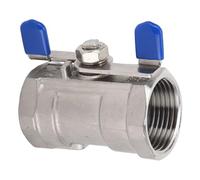 1 Inch Full Port Ball Valve | 304 Stainless Steel Winged Handle for Water/Oil/Steam | 1000 WOG, 1.6MPa Pressure, Female Thread NPT Connection