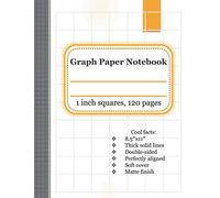 1 inch Graph Paper Notebook: 8.5X11 inches large Graph Composition Notebook with 1X1 inch squares, 120 pages (60 sheets), thick solid lines matte ... (1 inch squares Graph Paper Notebook)