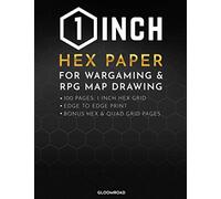 1 Inch Hex Paper: Hexagon Graph Notebook for RPG Map Drawing, Wargaming Terrain; 100 Large Hexagonal Grid Pages ; 1" Honeycomb Journal