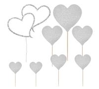 1 Inserto De Diamantes De Imitación En Forma De Corazón, 1 Juego De Inserciones De Amor, Decoración Para Tarta De Boda, Decoraciones De Boda, Decoración Para Tarta De Felicitaciones