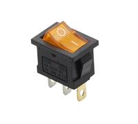 1 interruptor basculante, KCD1 2/3/4/6 pines ON-OFF ON-OFF-ON 6A/10A 250V/125V AC 2/3 posiciones con luz 15x21mm/63(2D3P-Black)