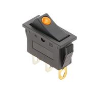 1 interruptor basculante, KCD3 220 V ON/Off SPST unipolar tiro 2 posiciones 3 pines 20 A 125 VAC con luz/62(Dot-2D3P-Yellow-LED)