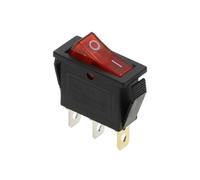 1 interruptor basculante, KCD3 220 V ON/Off SPST unipolar tiro 2 posiciones 3 pines 20 A 125 VAC con luz/62(2D3P-Red-LED)