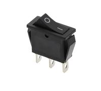 1 interruptor basculante, KCD3 220 V ON/Off SPST unipolar tiro 2 posiciones 3 pines 20 A 125 VAC con luz/62(2D3P-Black)