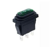 1 interruptor basculante KCD3 resistente al agua ON-Off/ON-Off-ON 3 pines, 2/3 posiciones, con iluminación, 15A 250VAC/20A 125VA/109(ON-OFF GREEN LED,12V)