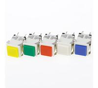 1 interruptor de botón de bloqueo/momentáneo de tapa cuadrada de 6 pines 3 A/250 V 6 A/125 V (color: rojo, tamaño: bloqueo)(Blue,Locking)