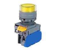 1 interruptor de botón FXBY6 de 22 mm con cierre momentáneo iluminado interruptor de plástico de cabeza plana 12 V 24 V 110 V 220 V 10 A