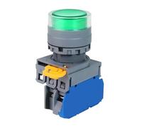1 interruptor de botón FXBY6 de 22 mm con cierre momentáneo iluminado interruptor de plástico de cabeza plana 12 V 24 V 110 V 220 V 10 A