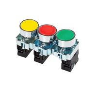 1 interruptor de botón XB2-10BN XB2 con reinicio automático, cabezal de hongo pequeño, parada de emergencia, perilla de 22 mm, llave de arranque, impulso de encendido, XB2-10BN/BL 10Y-10M(Type-2)
