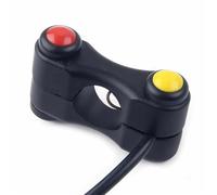 1 Interruptor de Encendido para Manillar de Motocicleta, Interruptor de Arranque, Botones para Manillar, 3 interruptores pulsadores, botón de Interruptor para Faro de Motocicleta de 7/8".
