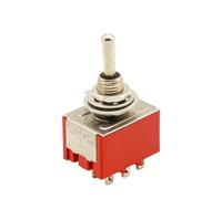 1 interruptor de palanca rojo de 9 pines ON-OFF-ON de 3 dígitos 6 A/125 V 3 A/250 V
