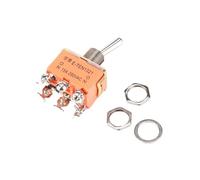 1 interruptor de palanca SPST de 15 A y 250 V E-TEN1321 de 6 pines y 6 pies, 2 marchas, interruptor de palanca ON-ON, tapa impermeable con autobloqueo