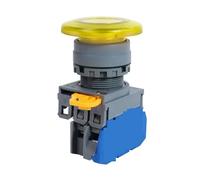 1 interruptor de plástico FXBY6 con cabeza de hongo de 22 mm con botón pulsador iluminado momentáneo de autobloqueo 1NO1NC 10A 12V 24V 220V