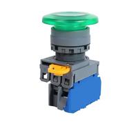 1 interruptor de plástico FXBY6 con cabeza de hongo de 22 mm con botón pulsador iluminado momentáneo de autobloqueo 1NO1NC 10A 12V 24V 220V