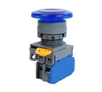 1 interruptor de plástico FXBY6 con cabeza de hongo de 22 mm con botón pulsador iluminado momentáneo de autobloqueo 1NO1NC 10A 12V 24V 220V