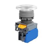 1 interruptor de plástico FXBY6 con cabeza de hongo de 22 mm con botón pulsador iluminado momentáneo de autobloqueo 1NO1NC 10A 12V 24V 220V
