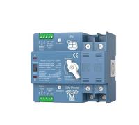 1 interruptor de transferencia automático solar fotovoltaico, carril DIN, 2P, doble potencia, 63-125 A, 220 V CA, inversor solar.