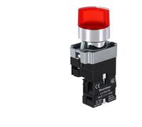 1 interruptor giratorio LED de 22 mm, bloqueo momentáneo, 2/3 posiciones, encendido/apagado, 6 V, 12 V, 24 V, 220 V, 380 V, 110 V (Red 2Position 1NO,SELF-RESET_6 V)