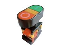 1 interruptor pulsador doble APBB-22 y 25N con reinicio automático, de arranque y parada, NO NC, con lámpara LED de 22 mm(DC24V)