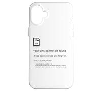 1 John 1:9 Sins Cannot Be Found - Christian Faith PC Error Carcasa para iPhone 16 Plus