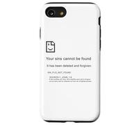 1 John 1:9 Sins Cannot Be Found - Christian Faith PC Error Carcasa para iPhone SE (2020) / 7/8