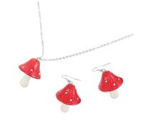 1 Joya de champiñones para mujeres Pendientes de collar colgantes únicos Presentes para un diseño inspirado vintage todo estilo de partido para ropa diaria