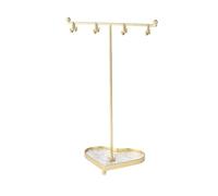 1 joyero de escritorio tres capas, ideal for organizar y guardar collares pendientes Para collares, pulseras(Gold)