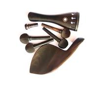 1 Juego, 1/8, 1/4, 1/2, 3/4, 4/4, cuerda de violín de ébano, clavija de afinación, cola, resto de barbilla, piezas de accesorios para tablero accesorios violín (Size : 4/4)