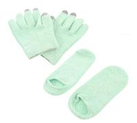 1 Juego 2 Pares Guantes De Pantalla Táctil Calcetines De Gel Hidratante Para Hombre Durante La Noche Tacones De Invierno Guantes y Calcetines De Spa Mitones Cosmético Blindaje