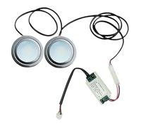 1 Juego 2 Uds 64mm Extractor Ventilador Bombilla 50mm 2 Pulgadas Agujero 100-240V Campana Extractora LED Mini Humo(Warm White 3000K)