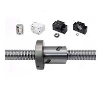 1 juego completo de tuercas de husillo de bolas SFI Precision 1605 2005 2505 3205 con soporte final y acoplamiento(SFI2005 set,500mm)