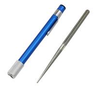 1 juego con 2 lápices para afilar cuchillos al aire libre, portátil para exteriores, afilador de diamante, adecuado para cocina y exterior