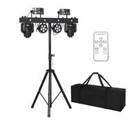 1 juego con soporte móvil, control remoto DMX512, 2 luces mariposa, patrones de haz, estroboscópicas integradas for discoteca, DJ en, barra iluminación Bañador de pared Ancho