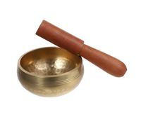 1 Juego Cuenco de música budista tapa pantalla de luz espectro lámpara de techo tazón de música tazón de bar de varilla de madera cuenco de cobre Golden TOPBATHY