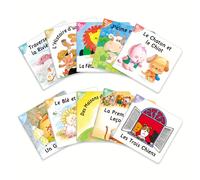 1 Juego de 10 Libros Ilustrados para Niños: Diez Cuentos Infantiles Francés - Aprendizaje Temprano y Lectura Cognitiva para Pequeñas Edades