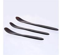 1 juego de 3 cucharas de cuerno de buey natural, cuchara de muestra de medicina, equipo de laboratorio (1 juego)