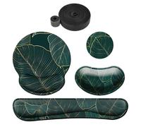 1 Juego De 4 Alfombrillas Para Ratón, 1 Brida Para Cables, Juego De Alfombrillas Para Ratón 3 En 1, Alfombrilla Para Ratón Con Soporte Para Muñeca, Reposamuñecas Para Alfombrilla Para Ratón