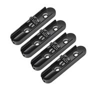 1 juego de 4 puentes de bajo for 4 cuerdas individuales, color negro y cromado(Black 1 Set)