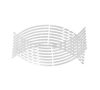 1 Juego de 5 Tiras Reflectantes for decoración de Coche, Pegatinas y calcomanías for Ruedas de Motocross, Motocicletas y Bicicletas, Cinta Reflectante for Llantas de 17/18 Pulgadas.(Silver)