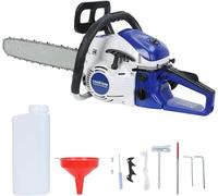 1 Juego de 58 CC motosierra térmica,motosierra de gasolina de 20 pulgadas, motosierra de gasolina portátil de 2 tiempos para corte de madera y árboles en la granja (azul)
