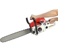 1 Juego de 58 CC motosierra térmica,Motosierra de gasolina de 20 pulgadas, motosierra de gasolina portátil de 2 tiempos para corte de madera y árboles en granja (rojo)