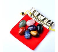1 juego de 7 chakras de cristal natural mini huevos de regalo para mujeres Kegel ejercicio del suelo pélvico, cuidado vaginal, ciruela