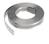 1 Juego de abrazadera manguera acero inoxidable, correa Metal cortada a medida, engranaje tornillo sin fin ajustable grande for abrazaderas, tubo conducto para Manguera(50m)